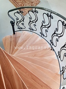 Лестница Комбинированная Винтовая, дизайн - "Византия"