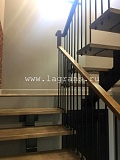 Лестница Комбинированная Маршевая, дизайн перил - "Гарлем"